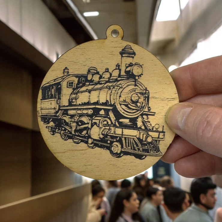 Ornament - Black - Steampunk Train