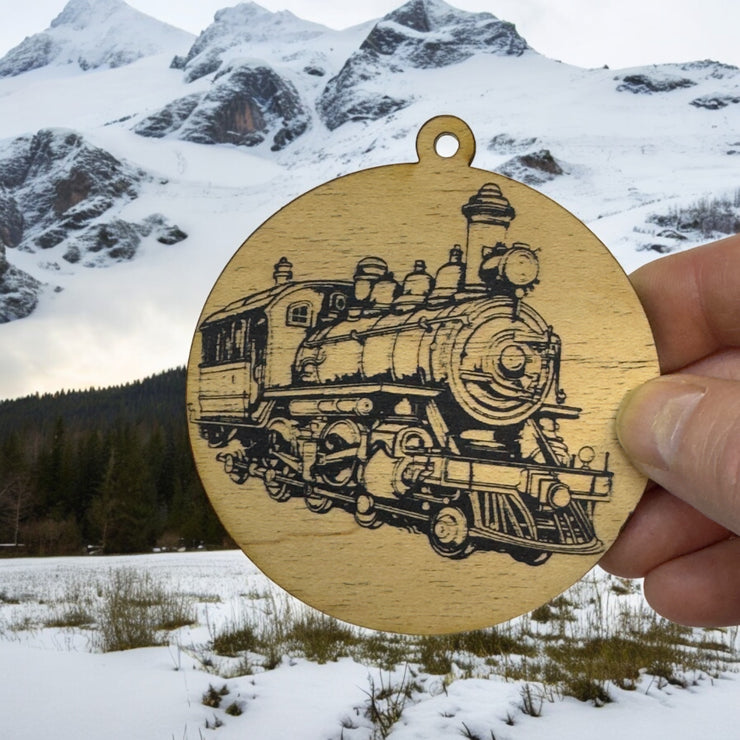Ornament - Black - Steampunk Train