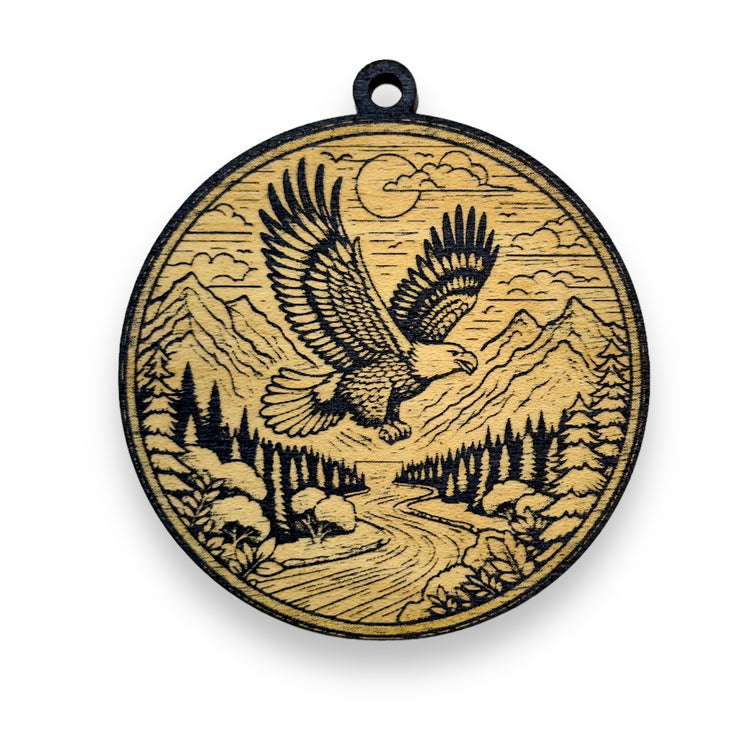 Ornament - Black - Flying Eagle