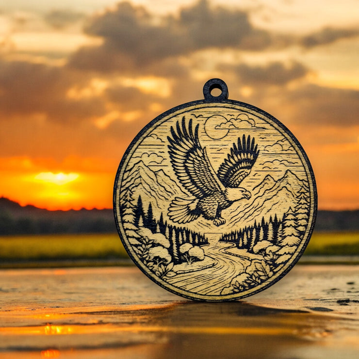 Ornament - Black - Flying Eagle