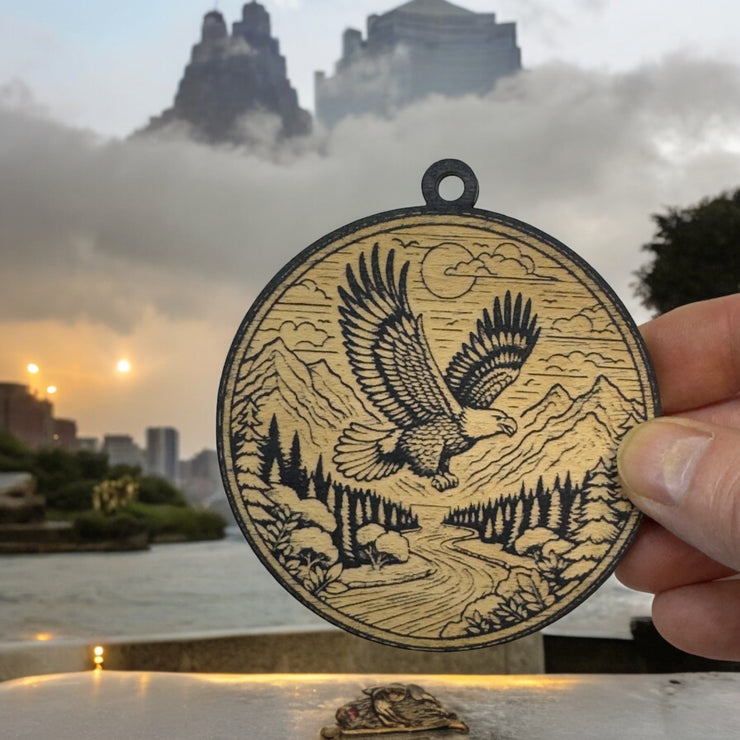 Ornament - Black - Flying Eagle