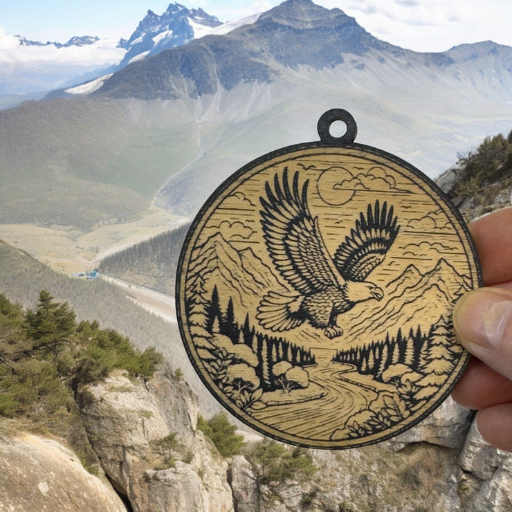 Ornament - Black - Flying Eagle