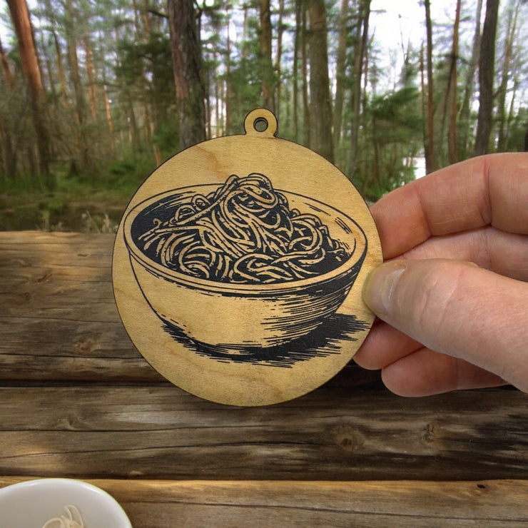 Ornament - Black - Spaghetti