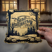Sign - BLACK - Sleepy Hollow Book A Head Halloween sign 9x9