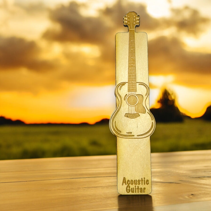 Bookmark - Acoustic Guitar - birch wood