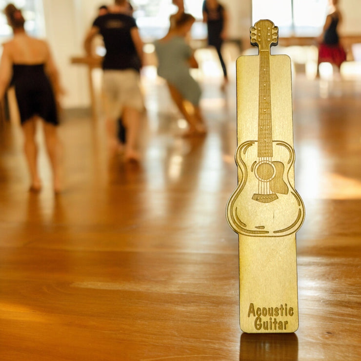 Bookmark - Acoustic Guitar - birch wood