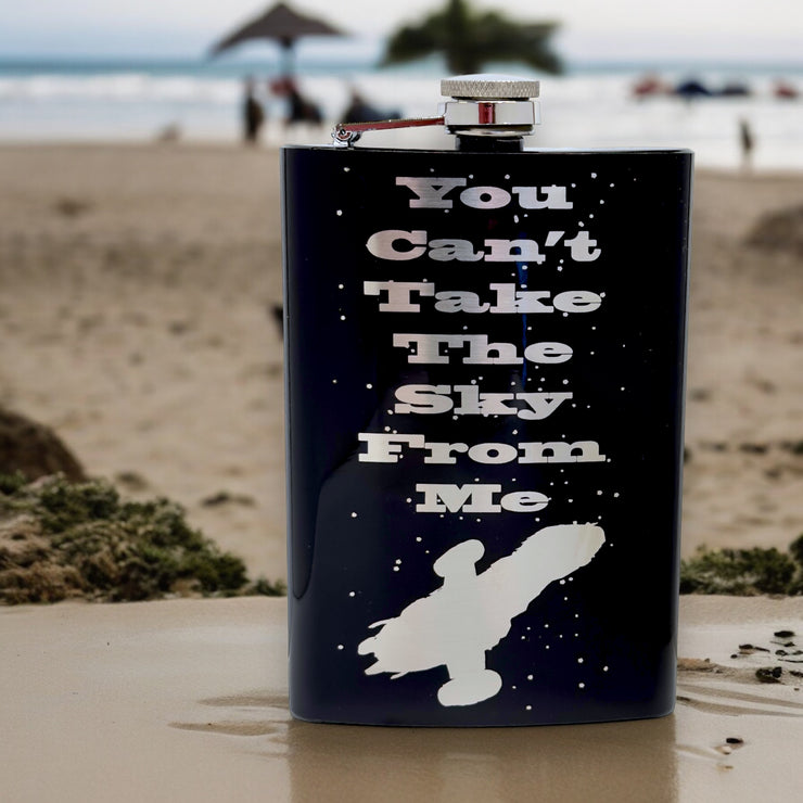 8oz BLACK You Can't Take the Sky From Me Flask