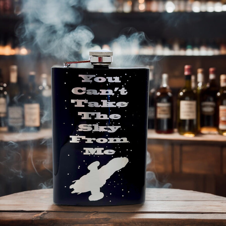 8oz BLACK You Can't Take the Sky From Me Flask