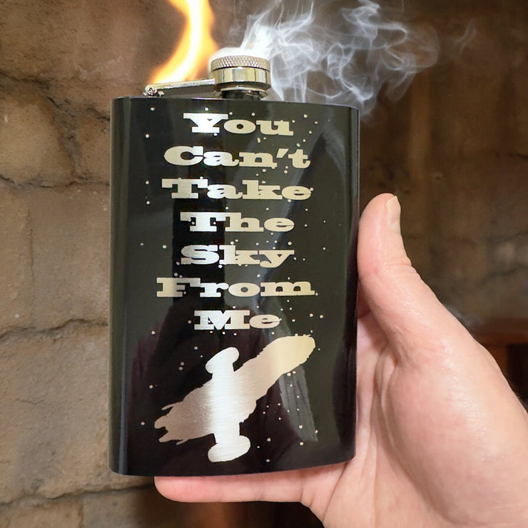 8oz BLACK You Can't Take the Sky From Me Flask
