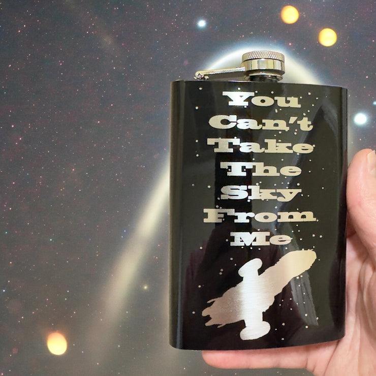 8oz BLACK You Can't Take the Sky From Me Flask