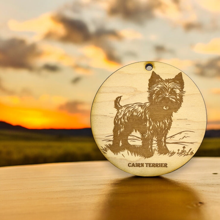 Ornament - Cairn Terrier Raw Wood