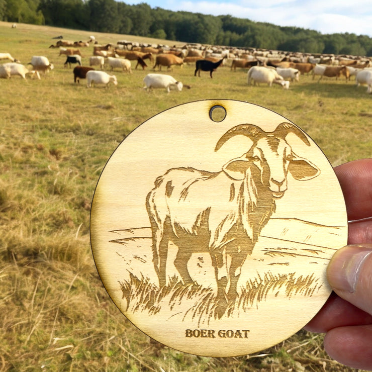 Ornament - Boer Goat Raw Wood