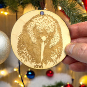 Ornament - Kiwi Bird Raw Wood