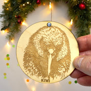 Ornament - Kiwi Bird Raw Wood