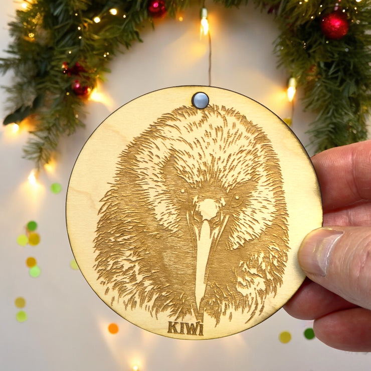Ornament - Kiwi Bird Raw Wood