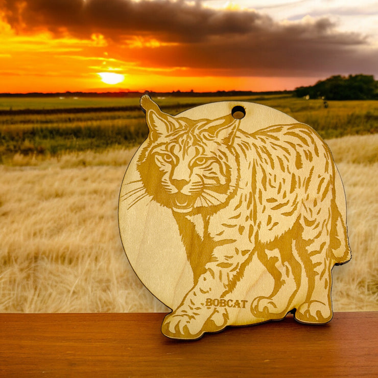 Ornament - Bobcat Raw Wood
