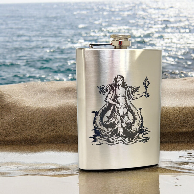 8oz Vintage Siren Stainless Steel Flask