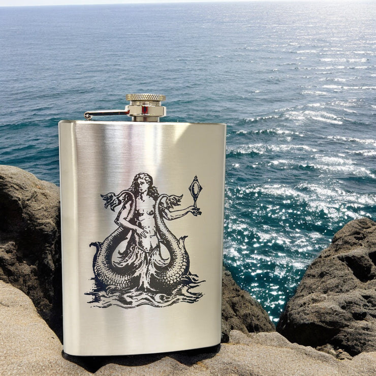 8oz Vintage Siren Stainless Steel Flask