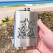 8oz Vintage Siren Stainless Steel Flask