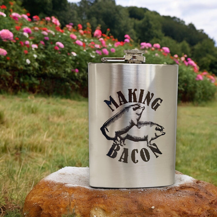 8oz Making Bacon Stainless Steel Flask