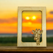 Giraffe Photo Frame Insert Mat - Baltic Birch (FRAME NOT INCLUDED)