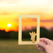 Giraffe Photo Frame Insert Mat - Baltic Birch (FRAME NOT INCLUDED)