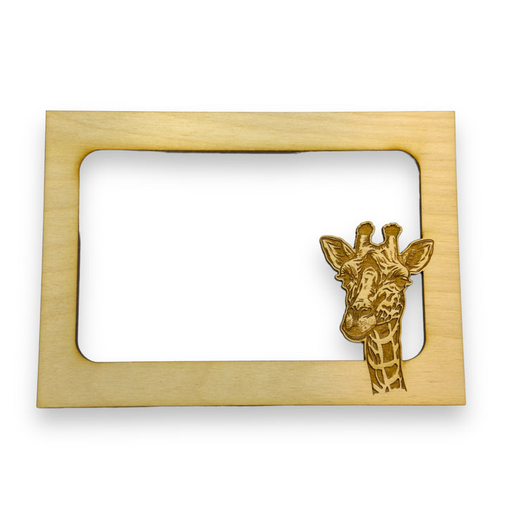 Giraffe Photo Frame Insert Mat - Baltic Birch (FRAME NOT INCLUDED)