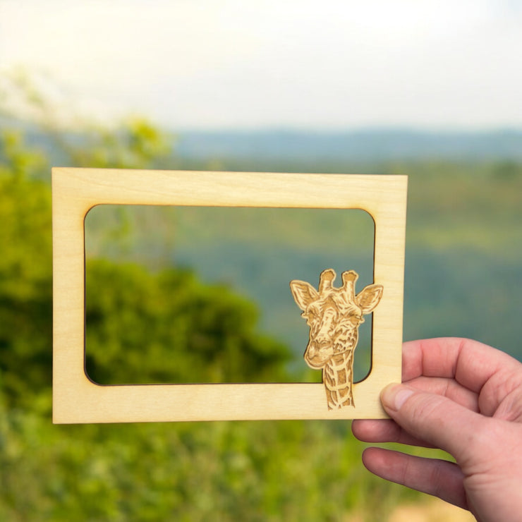 Giraffe Photo Frame Insert Mat - Baltic Birch (FRAME NOT INCLUDED)