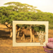 Giraffe Photo Frame Insert Mat - Baltic Birch (FRAME NOT INCLUDED)