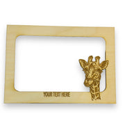 Giraffe PERSONALIZED Photo Frame Insert Mat - Baltic Birch (FRAME NOT INCLUDED)