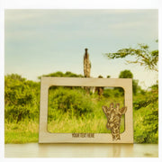 Giraffe PERSONALIZED Photo Frame Insert Mat - Baltic Birch (FRAME NOT INCLUDED)
