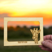 Giraffe PERSONALIZED Photo Frame Insert Mat - Baltic Birch (FRAME NOT INCLUDED)