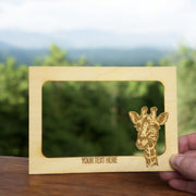Giraffe PERSONALIZED Photo Frame Insert Mat - Baltic Birch (FRAME NOT INCLUDED)