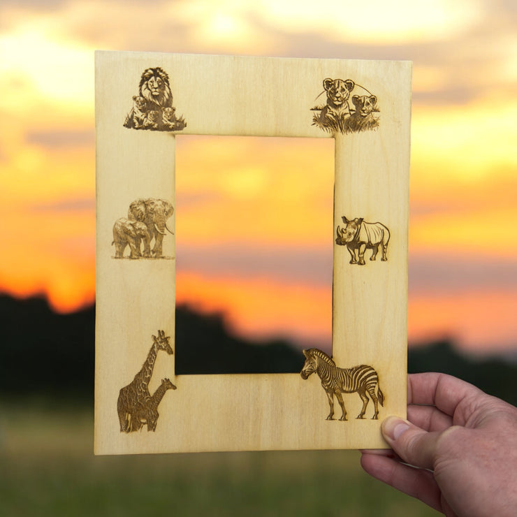African Safari Animals 8x10 Photo frame insert for 5x7 Picture (FRAME NOT INCLUDED)