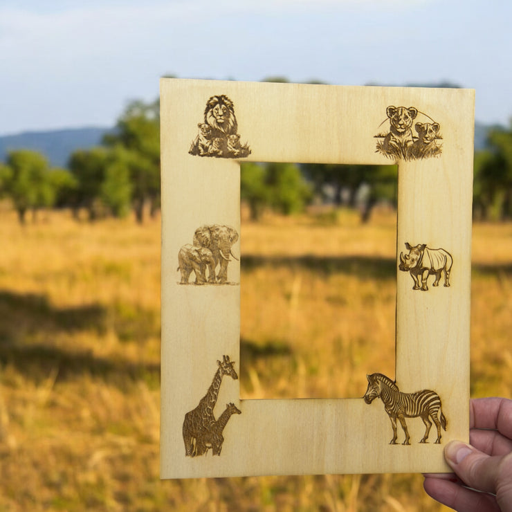 African Safari Animals 8x10 Photo frame insert for 5x7 Picture (FRAME NOT INCLUDED)