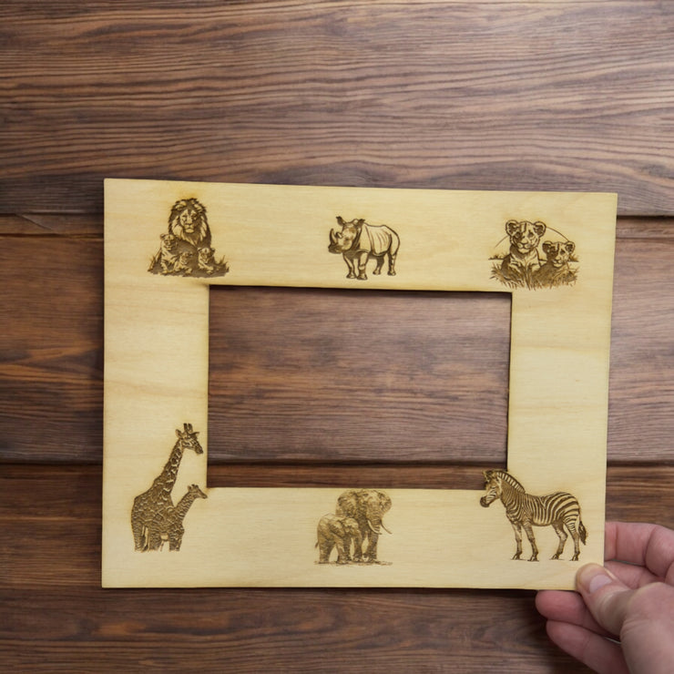 African Safari Animals 8x10 Photo frame insert for 5x7 Picture (FRAME NOT INCLUDED)