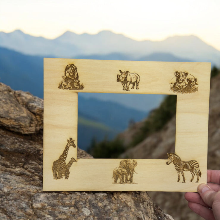 African Safari Animals 8x10 Photo frame insert for 5x7 Picture (FRAME NOT INCLUDED)