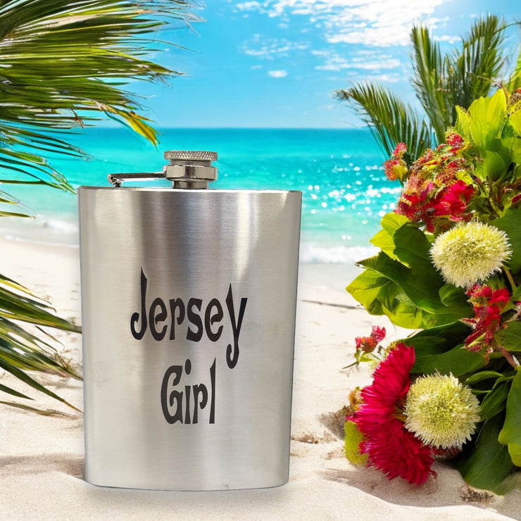 8oz Jersey Girl Stainless Steel Flask