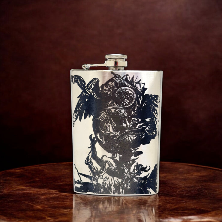 8oz Vintage St. Michael Stainless Steel Flask