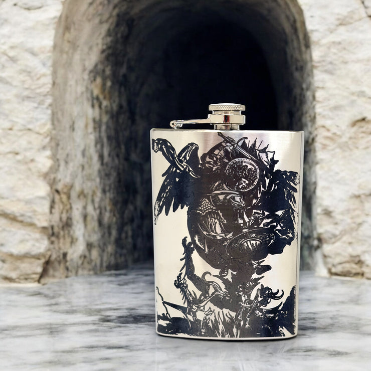 8oz Vintage St. Michael Stainless Steel Flask