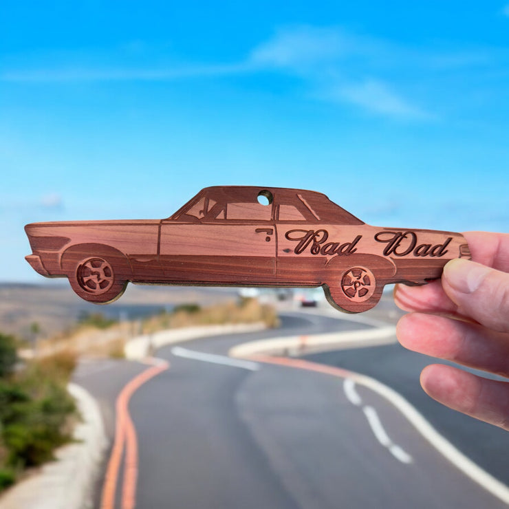 Rad Dad Muscle Car - Cedar Ornament