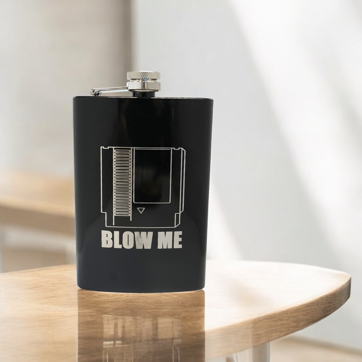 8oz BLACK Blow Me Cartridge Flask
