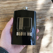 8oz BLACK Blow Me Cartridge Flask