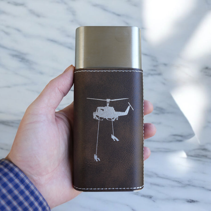 Cigar Case with Cutter - Helicopter Lineman Leather