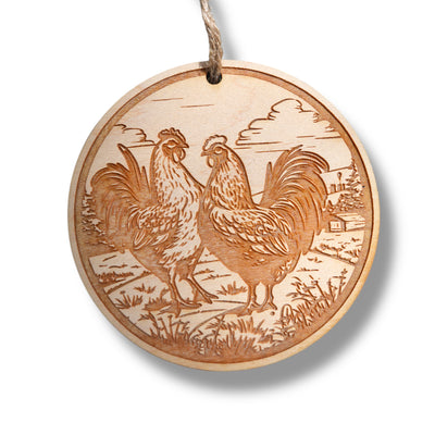 Ornament - Chicken Ranch - Raw Wood
