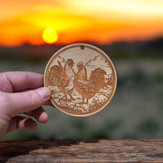 Ornament - Chicken Ranch - Raw Wood