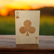 Ace of Clubs Sign 13x20 Raw Wood