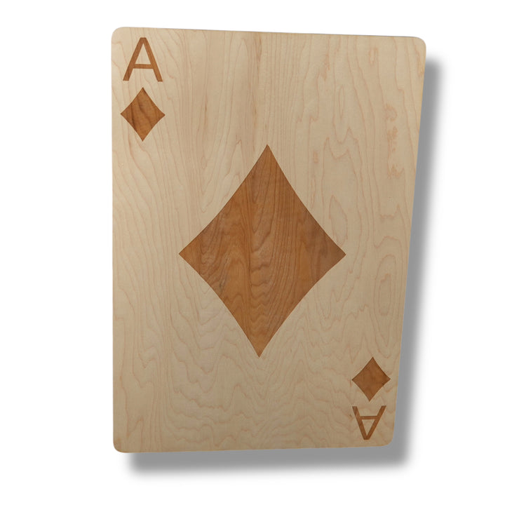 Ace of Diamonds Sign 13x20 Raw Wood