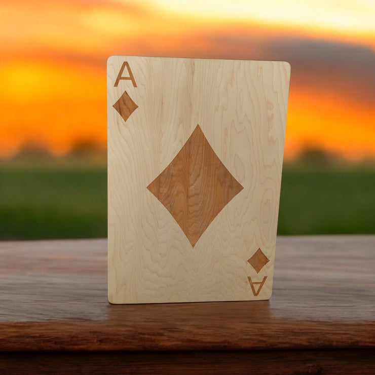 Ace of Diamonds Sign 13x20 Raw Wood