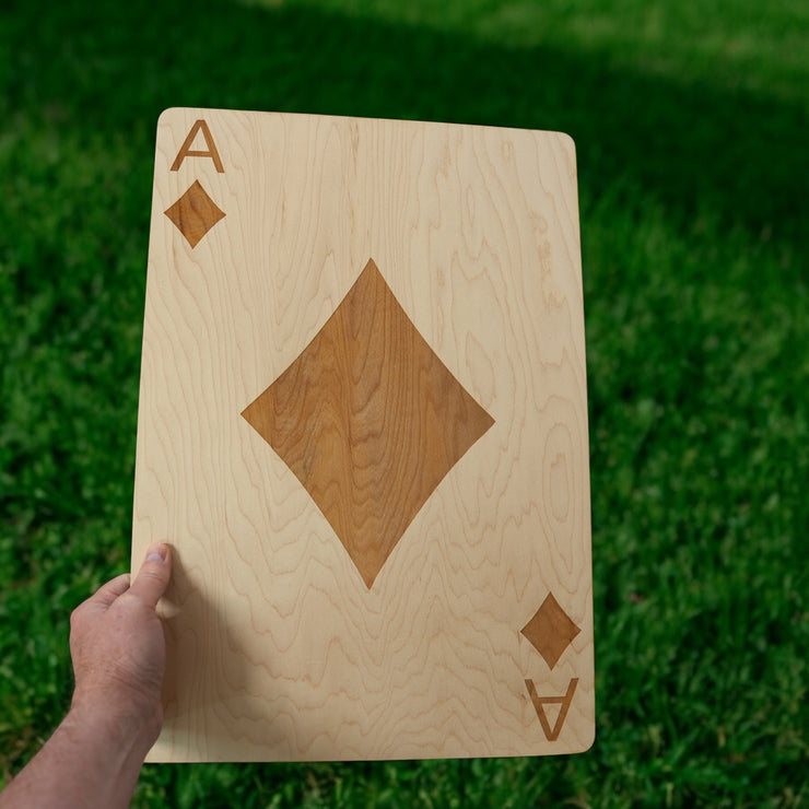 Ace of Diamonds Sign 13x20 Raw Wood